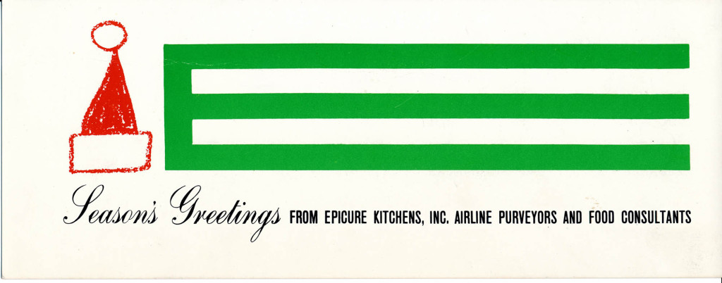Epicure Kitchens Christmas Card New York 1950's